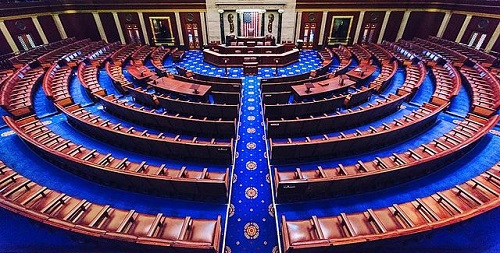 interior of the U.S. Capitol building in Washington, DC - House chamber